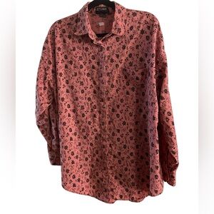 Liz Thomas Pink Floral Button Down Blouse